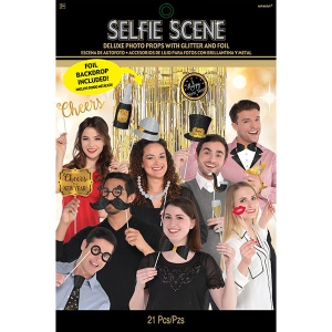 Happy New Year's Photo Prop Kit 21 Piece Party Accessorys