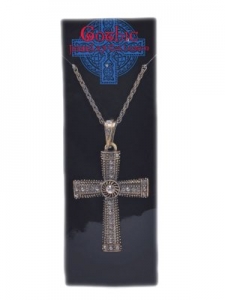 Halloween Gothic Jewelled Cross Necklace