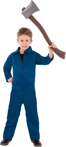 Boys / girls Halloween navy Boiler Suit Fancy Dress Costume  
