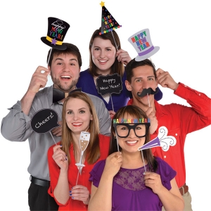 Happy New Year's Photo Prop Kit 13 Piece Party Accessorys
