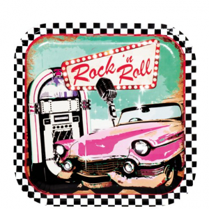 1950s Theme Party paper Plates pack 