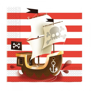 Pirate plastic party loot bags pack of 8