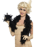 Black feather boa 180cm 50g